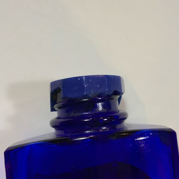 Evening in Paris Bottle Container Cobalt Blue Glass Vintage 40s - Picture 4 of 4